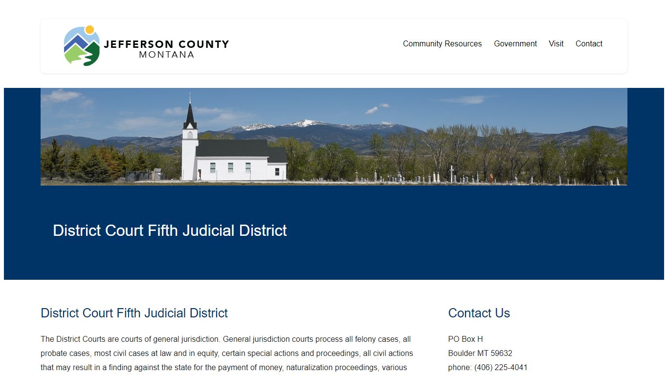 District Court | Jefferson County Montana